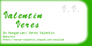 valentin veres business card
